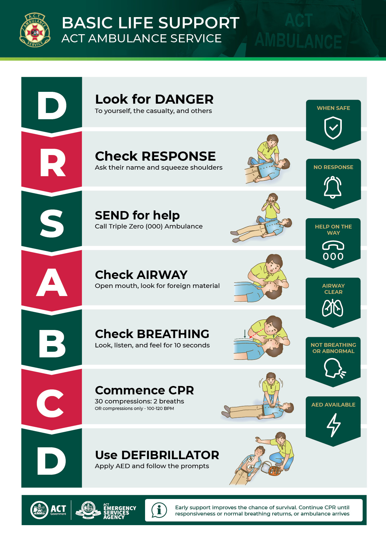 Basic Life Support flowchart