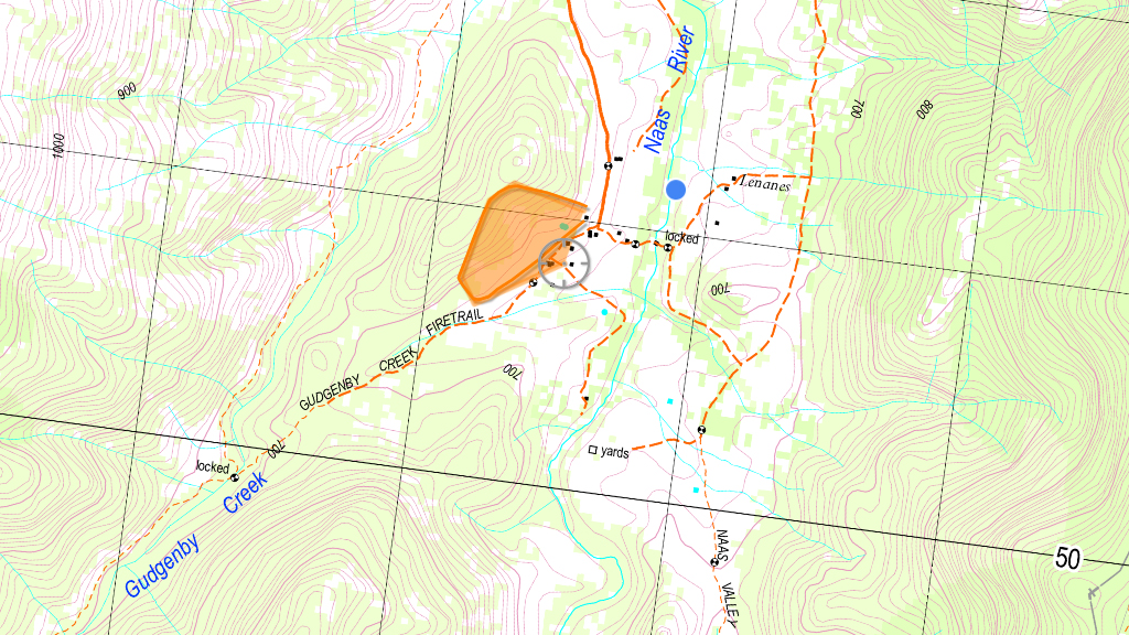 This is the current location and size of the fire.